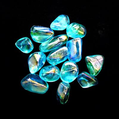 AQUA AURA QUARTZ POLISHED TUMBLE STONES, 100g BAG.   SPR13867WH