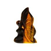 Kneeling Fairy Carved Figure in Tigerseye.   SPR15323POL