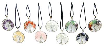 Tree of Life Pendant Necklaces (10 Pack).   SPR15902WH