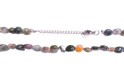 Polished Pebble Necklace In Agate.   SPR17435NEC
