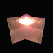 Selenite/ Satin Spar Star Shape Tea Light Holder.   SPR17521