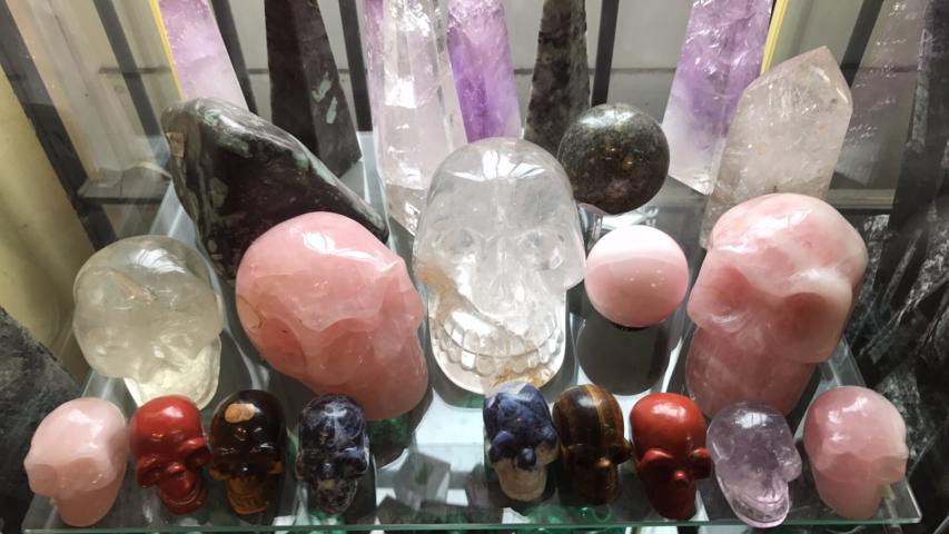 Crystal Skulls in our UK High Street Shop Cromer