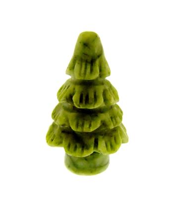 A GEMSTONE MINI CHRISTMAS TREE CARVING IN SERPENTINE.   SP12972POL