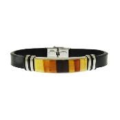 Baltic Amber Multi Slice Bracelet.   SP15594BR
