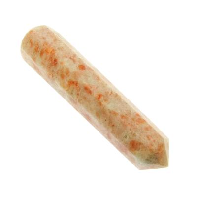 Sunstone Faceted & Tapered Polished Point Massage/ Healing Wand.  SP15694POL