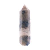 Gemstone Fully Polished And Faceted Point Specimen in Dumortierite with Quartz.   SP17057POL