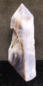 Gemstone Obelisk In Agate With Quartz Druze Inside.   SP17360POL
