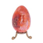 Gemstone Polished Egg In Carnelian With Quartz Druze.   SP17557POL