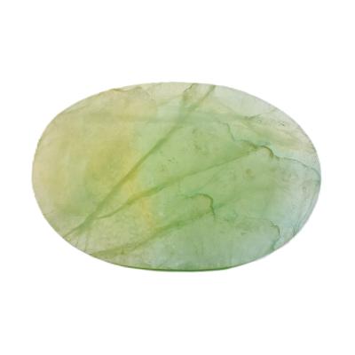 Polished Oval Palm Stone In Green/ Yellow Fluorite.   SP17597POL