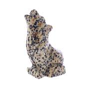 Carving Of A Wolf In Dalmatian Jasper.   SP17669POL