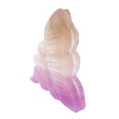 Carving Of A Sitting Angel Figure In Yellow/ Pink Fluorite.   SP17820POL