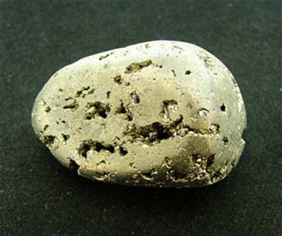 IRON PYRITE (FOOLS GOLD) POLISHED PEBBLE. SP5518POL