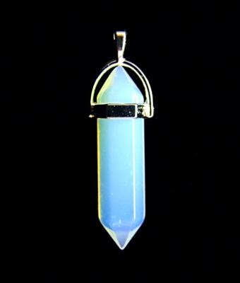 OPALITE DOUBLE TERMINATED HEALING POINT PENDANT.   SPR12437PEND