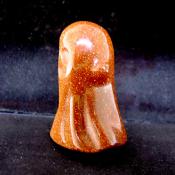 Ghost Carving in Copper Goldstone.   SPR15434POL