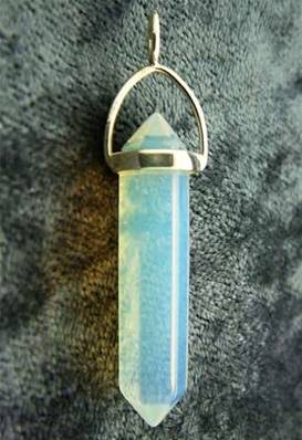 OPALITE CHINESE FACETED HEALING POINT PENDANT. SPR3884