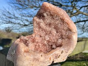 Pink amethyst geode 3.304kg  Sp14877shlf