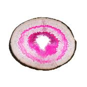 Agate Polished Geode Slice Specimen Coloured Pink.  SP15684POL