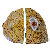 Pair Of Agate Polished Face Split Nodule Bookends.   SP16601SLF