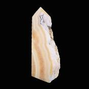 Three Sides Partially Polished Orange Calcite Point/ Tower Specimen.   SP17142POL