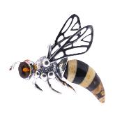 Wasp Pendant In 925 Silver Featuring  Two Colours Of Baltic Amber.   SP17297PEND