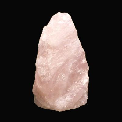 Rose Quartz Raw Crystal Specimen With Flat Cut Base To Stand.   SP17402