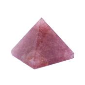 Gemstone Pyramid In Strawberry Quartz.   SP17577POL