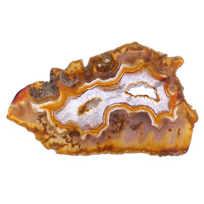 Agate Polished Front & Rear Face Slice Specimen in Natural Colouring.   SP17645POL
