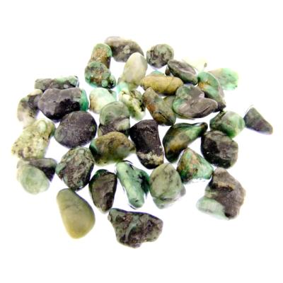EMERALD POLISHED TUMBLE STONES, A GRADE SIZE 3 (250g BAG).   SPR14402WH