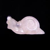 Gemstone Carving Of A Snail In Rose Quartz.   SPR16803POL