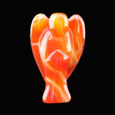 Gemstone Angel Carvings In Carnelian.   SPR17730POL