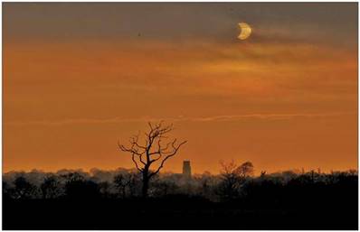 'Eclipse at Dawn' by Danny Hickling super sized A5 Art Print