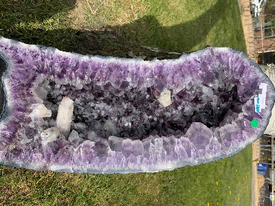 AMETHYST CAVE SPECIMEN with sparkling calcite sp13451