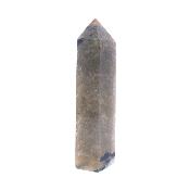 Gemstone Fully Polished And Faceted Point Specimen in Dumortierite with Quartz.   SP17058POL