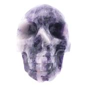 Gemstone Skull Carving In Purple/ Green Fluorite.   SP17109POL