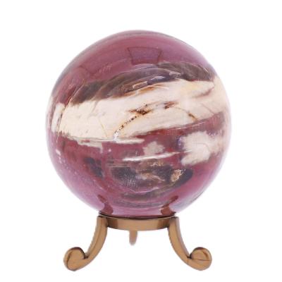 Gemstone Polished Sphere In Petrified Wood.   SP17561POL