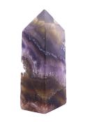 Fully Polished Obelisk In Fluorite With Cacoxenite.   SP17607POL