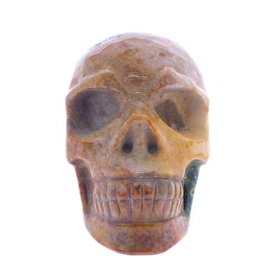 Gemstone Skull Carving In Jasper.   SP17771POL