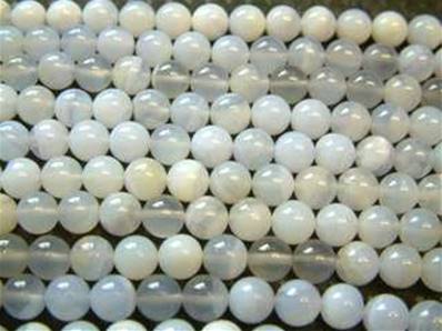 BLUE LACE AGATE BEAD STRING. SP357