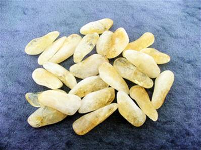 CITRINE DROP SHAPE TUMBLE STONES 1Kg BAG. SP7804WHA