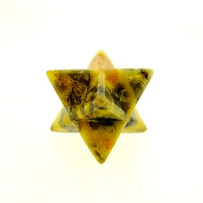 MERKABA STAR IN MEXICAN CRAZY LACE AGATE.   SPR13303POL