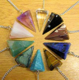 FACETED HEALING POINT PENDULUMS