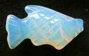 CARVING OF FISH IN OPALITE. SPR3979POL