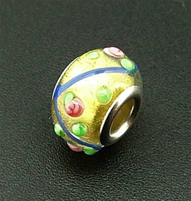 CHARM BEAD WITH SILVER PLATED LINING. 68200185