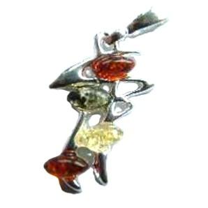 THREE COLOUR AMBER PENDANT- BM2H011002