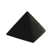 Pyramid in Black/ Grey Coloured Agate.   SP15676POL