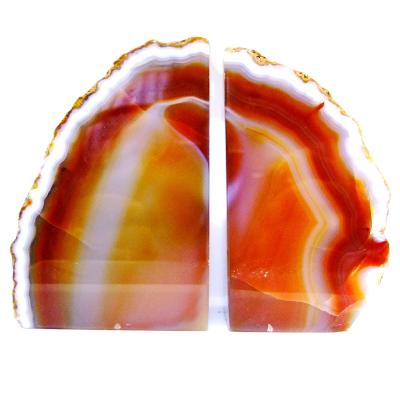 Pair Of Agate Polished Face Split Nodule Bookends.   SP16601SLF