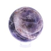 Gemstone Sphere In Chevron Amethyst.   SP17287POL