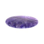 Chevron Amethyst Fully Polished Flat Pebble/ Palm Stone.   SP17387POL