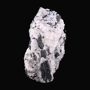 Black Tourmaline In Quartz Raw Crystal Specimen With Flat Cut Base To Stand.   SP17403