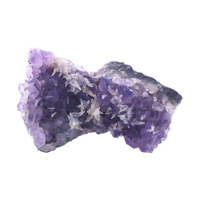 Raw Amethyst Druze Specimen Featuring Dog's Tooth Calcite Crystal Formations.   SP17635    